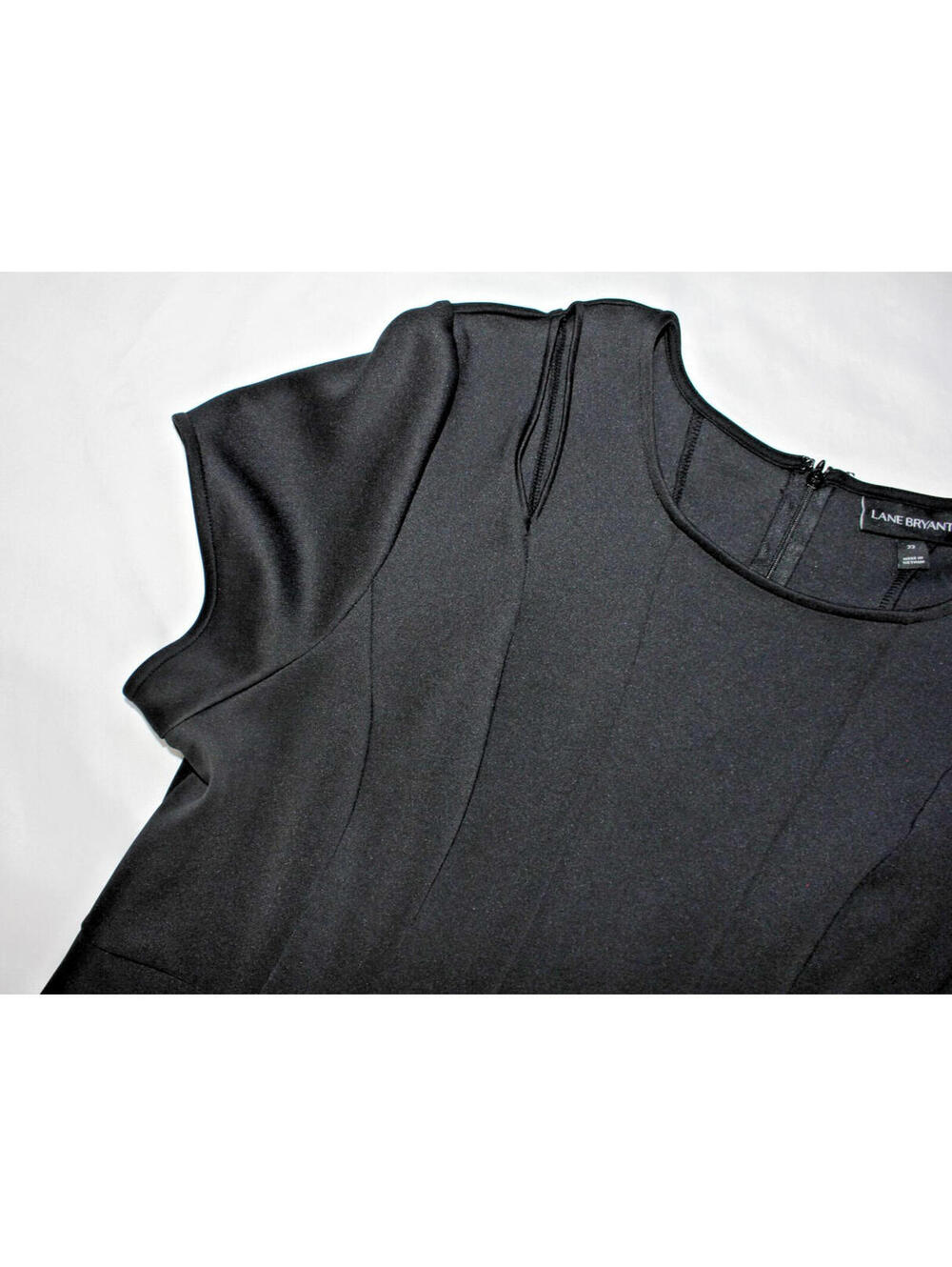 Lane Bryant Women's Plus 22 Pleated Short Sleeve Fit & Flare Cutout Mini Dress - Picture 3 of 15